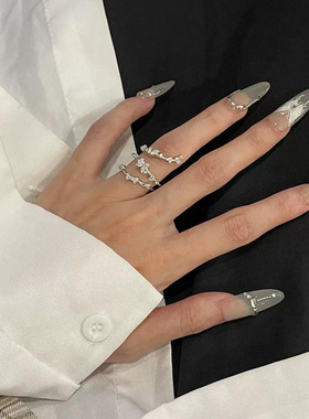 新款锆石藤蔓蝴蝶开口戒指气质时尚百搭食指戒小众高级感轻奢手饰