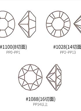 正品施家华子白色尖底圆美甲堆钻