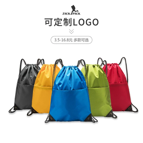Спортивный водонепроницаемый баскетбольный рюкзак для спортзала, мешочек для бадминтона, на шнурках, делается под заказ, с печатью вашего логотипа