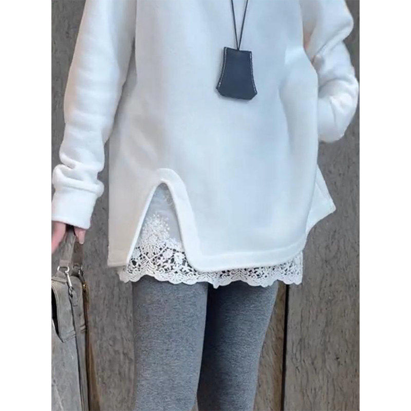 韩系白色半身裙女大码胖妹妹蕾丝刺绣防走光屁帘今年流行爆款裙子,淘宝优惠券,粉丝福利购,淘宝优惠卷