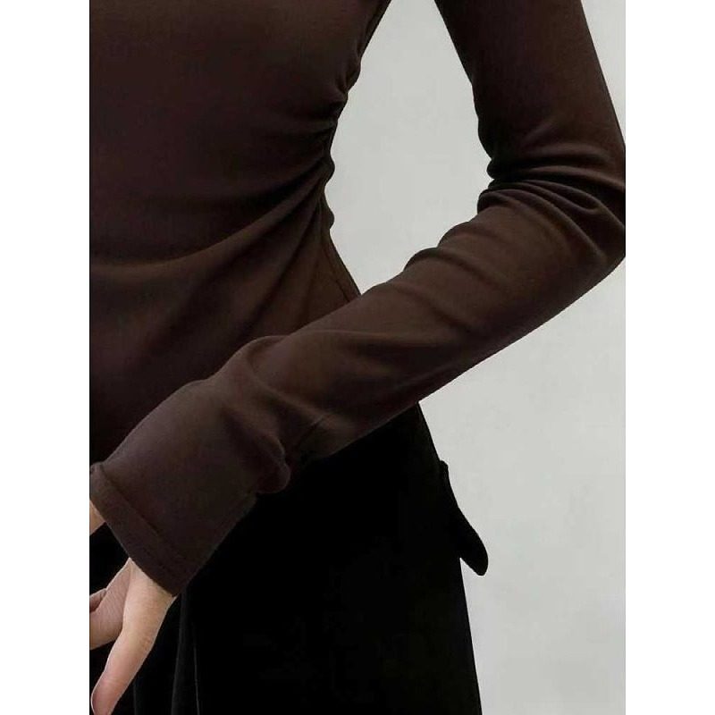 大码胖mm法式复古豹纹挂脖长袖T恤女秋冬显瘦气质内搭打底衫上衣,淘宝优惠券,粉丝福利购,淘宝优惠卷