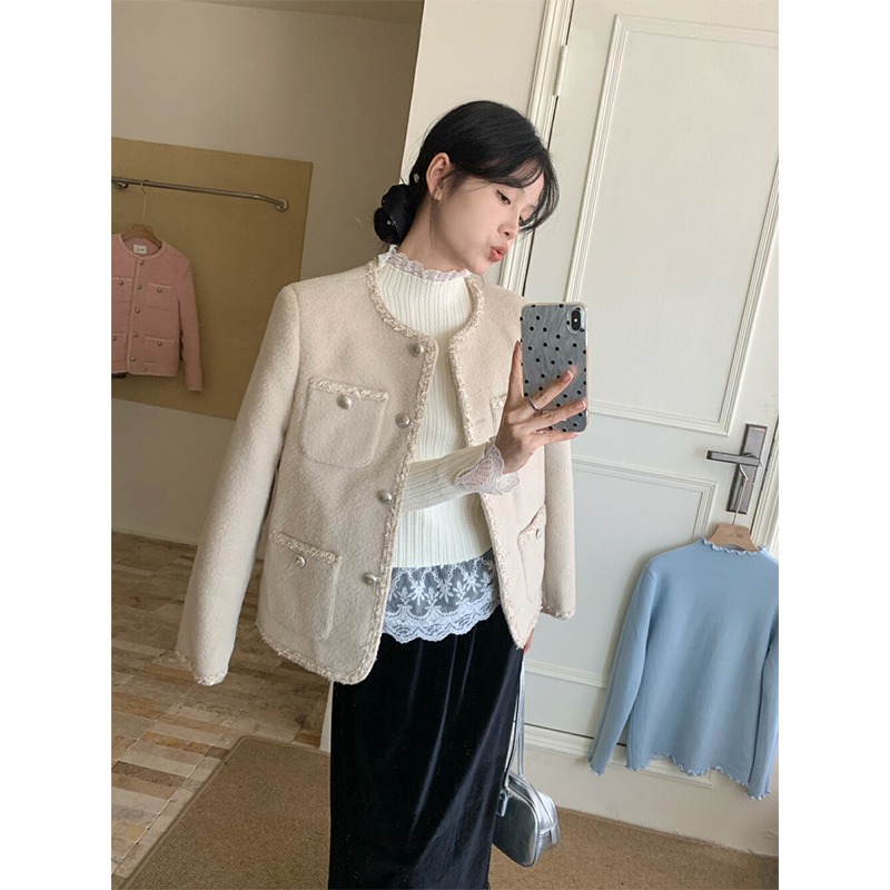 大码蕾丝拼接长袖针织打底衫女秋冬季内搭半高领毛衣百搭显瘦上衣 - 图1