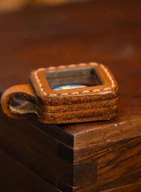 手绘唐卡扎基拉姆黄财五爷前世今生车挂皮壳吊坠配件擦擦财神