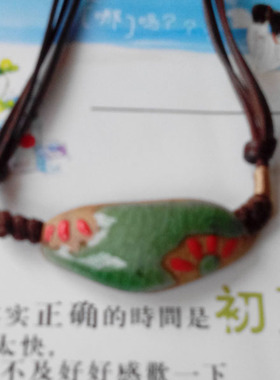 原创连衣裙配饰项链长款陶瓷