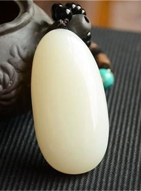 和田玉手把件挂件羊脂白原石手玩件白玉原石把玩件腰挂