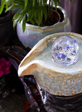 流水喷泉鱼缸加湿器落地开业礼品