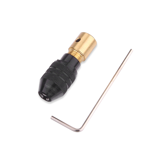 Miniature electric drill self-tightening woodworking brass