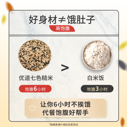 优道东北七色糙米杂粮健身专用五谷粗粮饭孕妇控糖主食低脂紫米饭