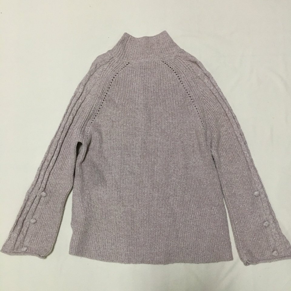 样衣无标 23羊毛混纺 闪闪金线小高领喇叭长袖针织衫毛衣,淘宝优惠券,粉丝福利购,淘宝优惠卷