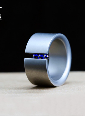 算盘Abacus钛钢戒指宝石球可移动