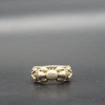 Ancient Playing Antique Chore Collection Antique Great Qing Dry Lung Year Building Frog Rings 2 Small Frog Rings