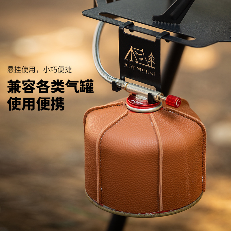户外露营气罐挂钩蛋卷桌气瓶挂扣高山扁气罐野营IGT桌挂气罐卡扣