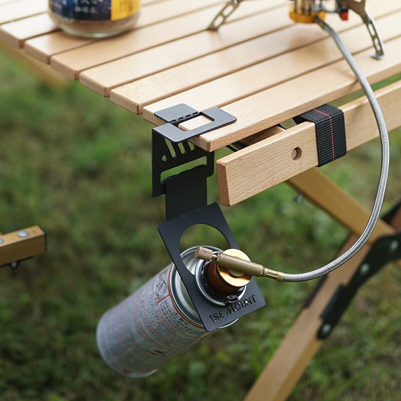 户外露营气罐挂钩蛋卷桌气瓶挂扣高山扁气罐野营IGT桌挂气罐卡扣