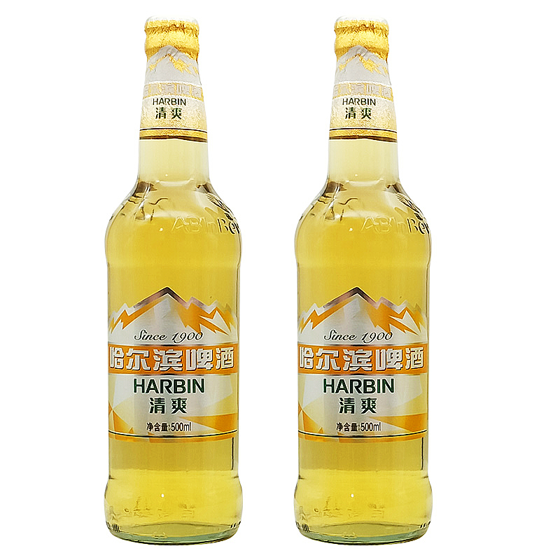 Harbin/哈尔滨啤酒 清爽 大瓶 500ml 哈尔滨清爽啤酒 正品新货 - 图0