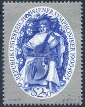 AUT1325 Austrian stamps 1975: Vienna Symphony Orchestra 75 years New original glue No sticker full article