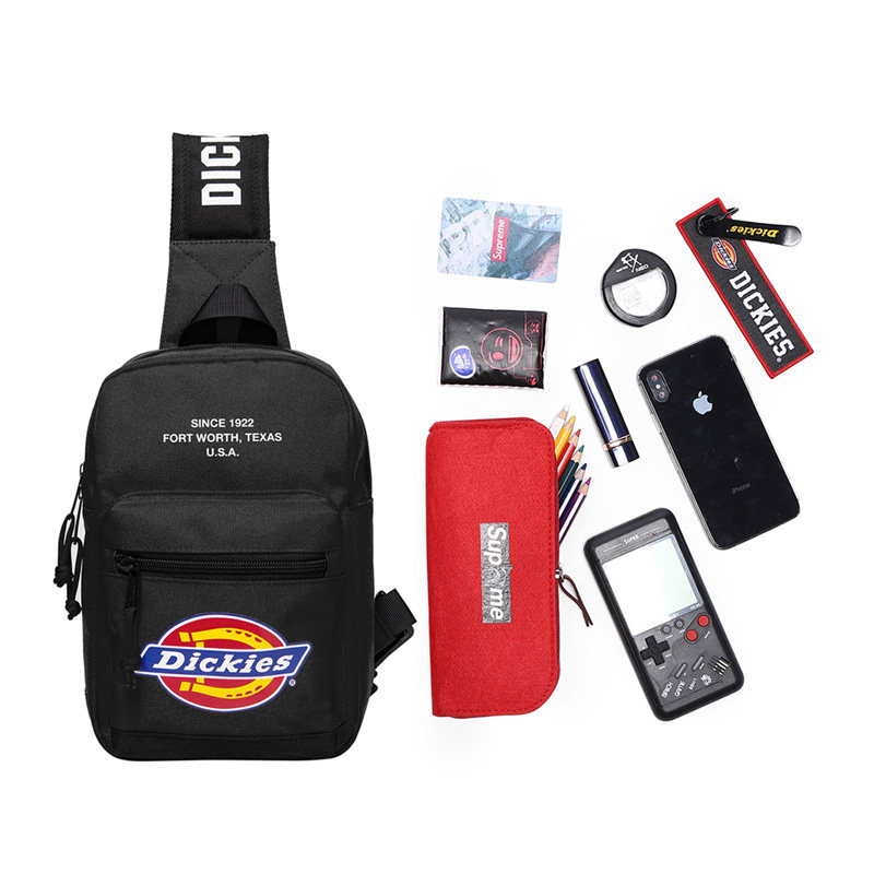 dickies 2020新款户外潮牌印花腰包 esqueleto男士包袋