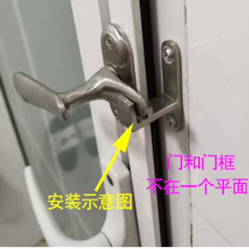 不锈钢插销门扣门栓试衣间高低档门窗执手锁安全扣明装房门反锁扣 - 图0