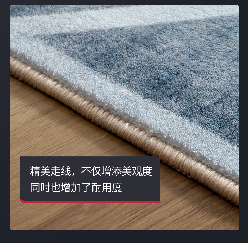 地毯客厅ins风轻奢高级茶几毯卧室床边侘寂风全铺耐脏地垫大面积_虎窝淘