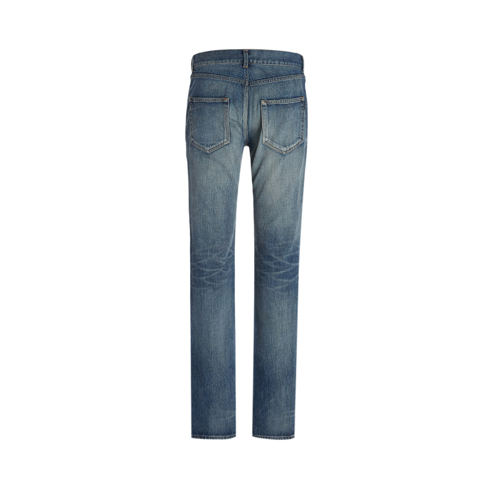 圣罗兰男士蓝色全棉破洞牛仔长裤 魅力惠牛仔裤