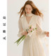 ຕັ້ງ​ແຕ່​ນັ້ນ​ມາ​ຝຣັ່ງ dress ສີ​ຂາວ dress ຍາວ​
