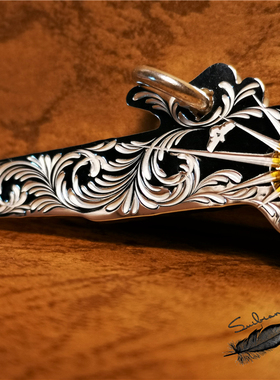 加勒比海盗玩具纯银吊坠手工定制