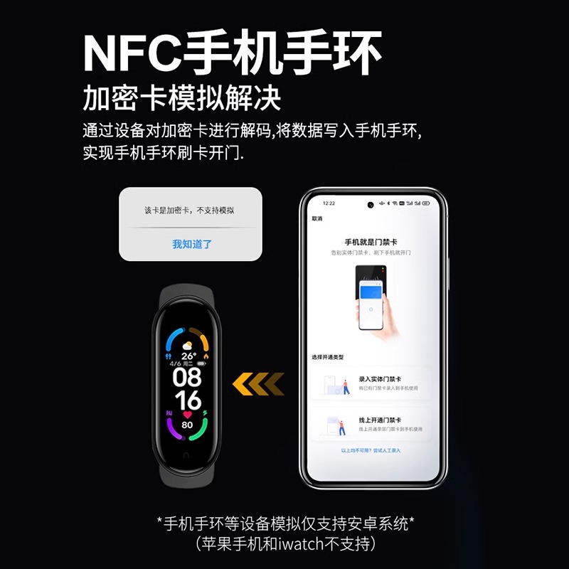 nfc读写器解码复制小区ic门禁电梯卡解密复刻机器配id门卡读卡器