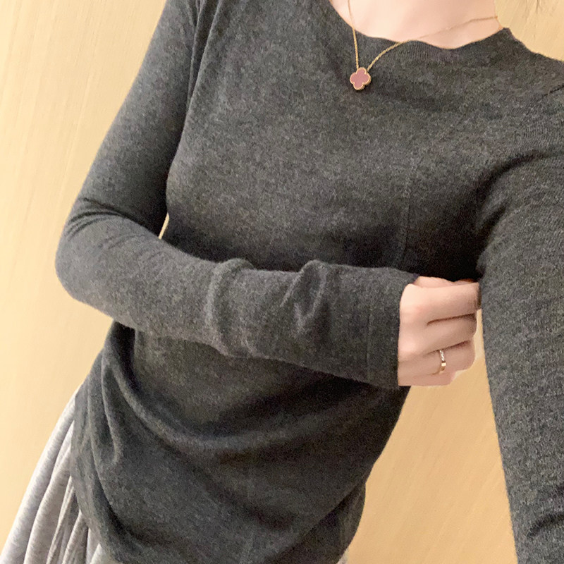 话里温柔风气质羊毛上衣2025秋季新款韩版百搭休闲修身显瘦针织衫