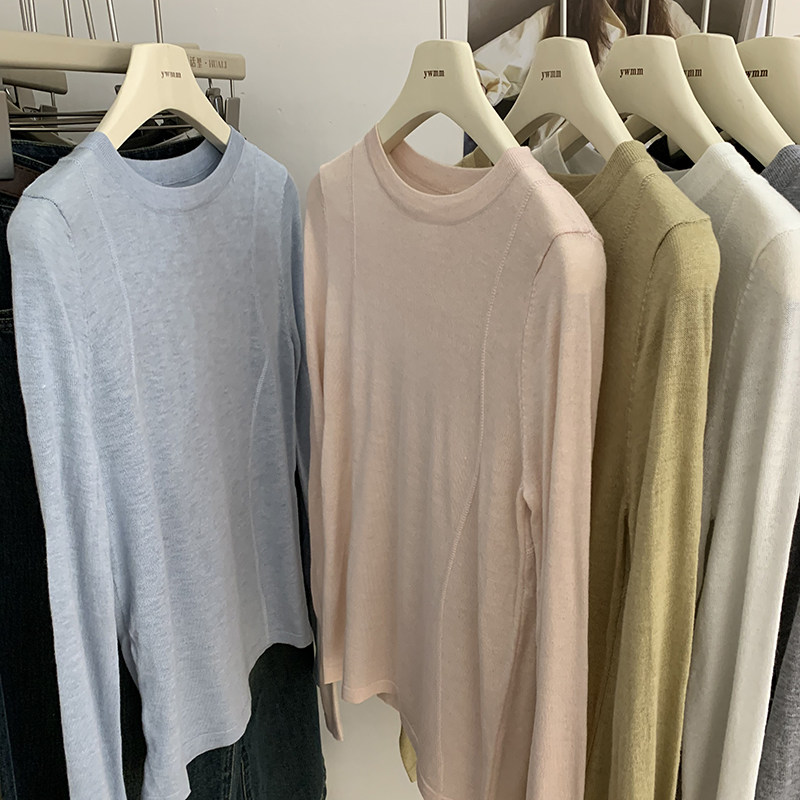 话里温柔风气质羊毛上衣2025秋季新款韩版百搭休闲修身显瘦针织衫