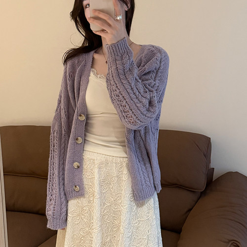 话里甜美气质休闲开衫罩衫2026春季新款韩版显瘦宽松上衣外套女-图2