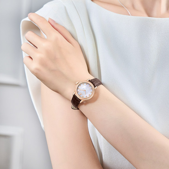 瑞士依波路石英表女士星钻系列皮带小表盘时尚腕表商务高端手表女