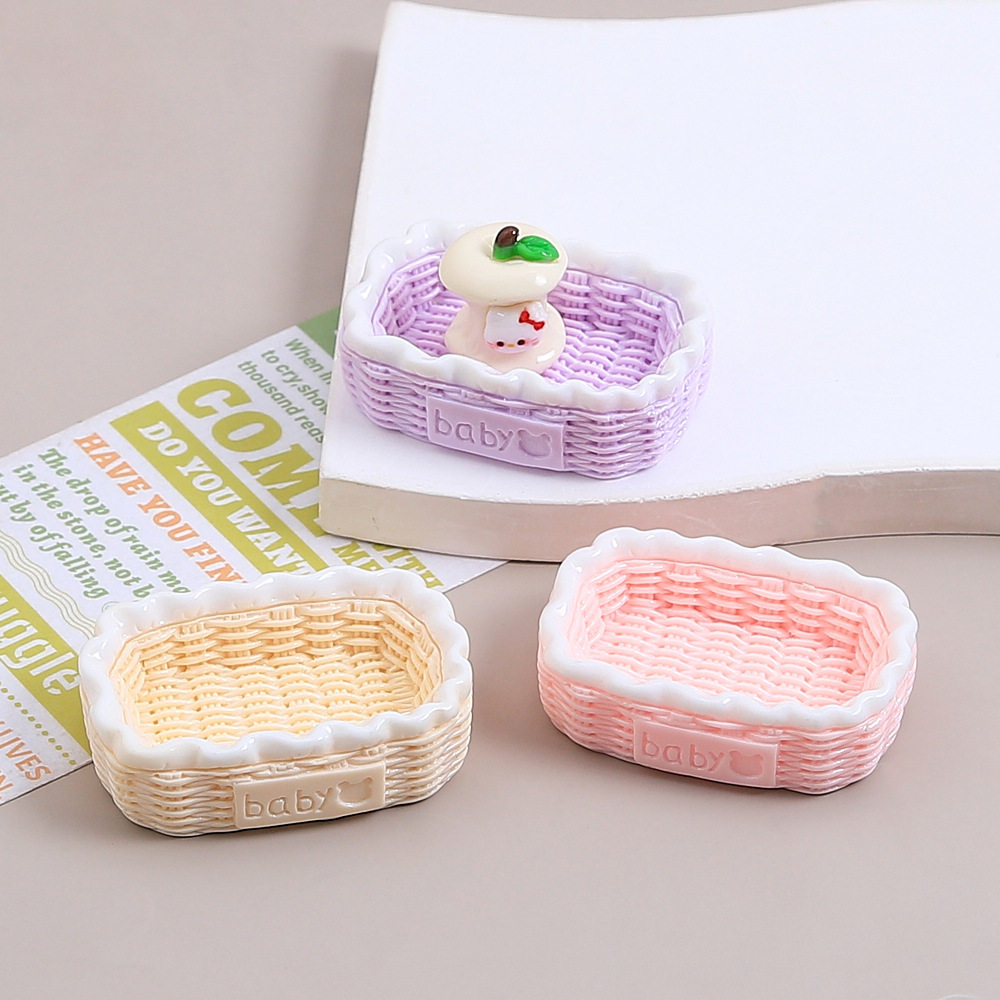 卡通彩色花边篮子手工diy奶油胶树脂小配件洞洞鞋扣饰品材料包,淘宝优惠券,粉丝福利购,淘宝优惠卷