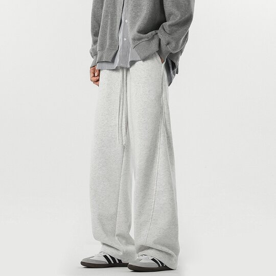 Wukong has goods street retro solid color drooping scimitar sports pants men's trendy brand loose gray versatile casual sweatpants