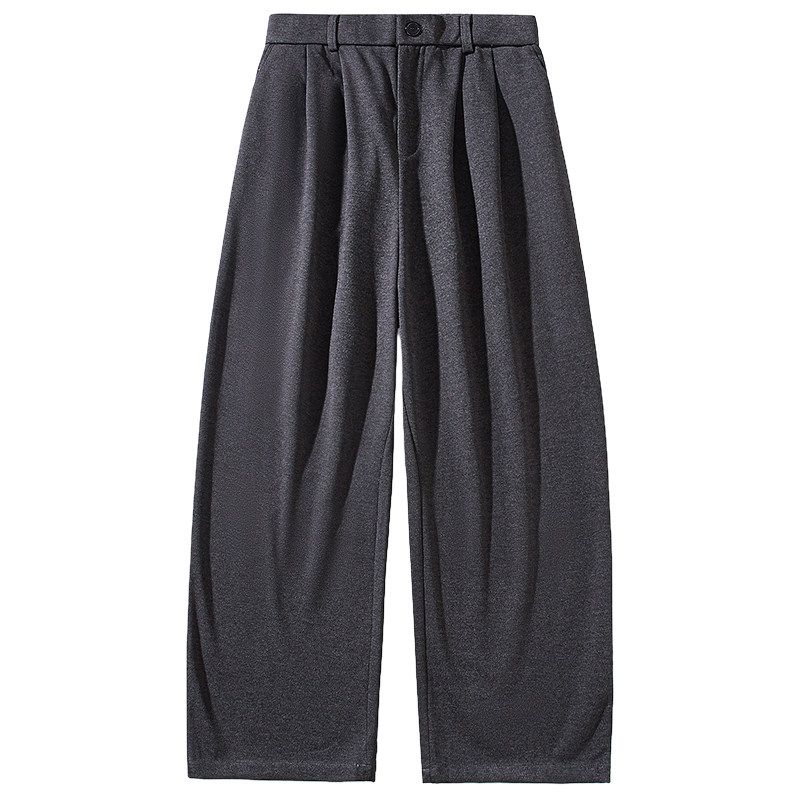 悟空有货潮牌纯色高级感毛呢直筒垂感长裤男女宽松百搭阔腿休闲裤,淘宝优惠券,粉丝福利购,淘宝优惠卷