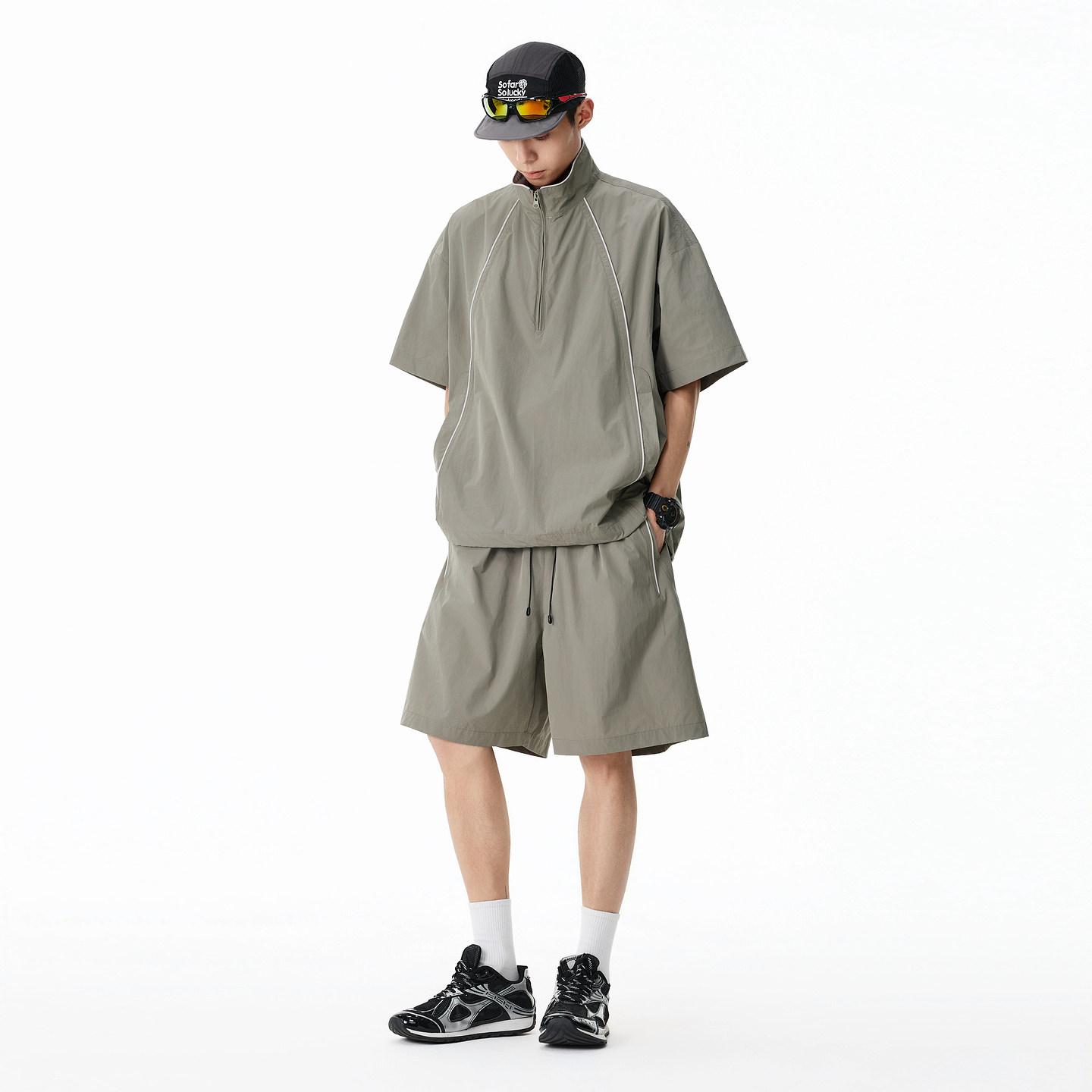 Outdoor sun protection cool casual sports suit for men in summer