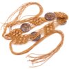 Bohemian waxed rope braided belt for women