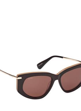 代购MaxMara女士太阳镜防紫外线高透光偏光遮光多色醋酸纤维圆形