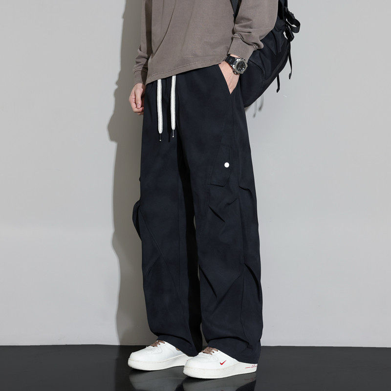 以美式扎染休闲裤男2026春季新款潮牌褶皱工装长裤垂感显瘦长裤純,淘宝优惠券,粉丝福利购,淘宝优惠卷