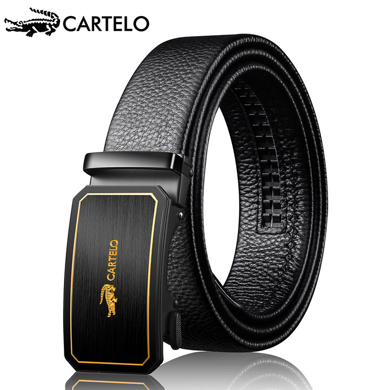 卡帝乐鳄鱼男士真皮皮带纯牛皮裤带 cartelo米立方腰带/皮带/腰链