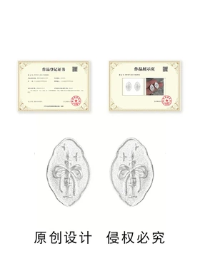 晚烛序原创设计喷砂质感哑光银色蝴蝶结小众个性设计耳饰银针耳钉