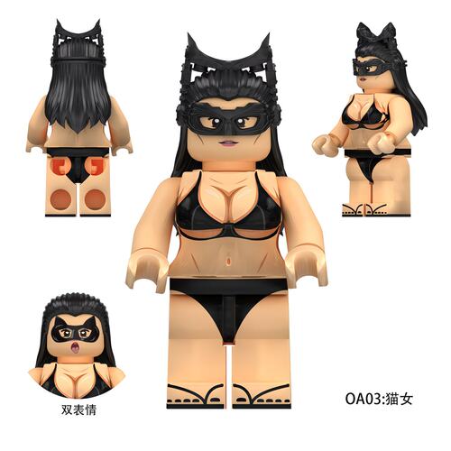 兼容乐高积木漫威系列钢铁女郎猫女小丑女立体人仔超级英雄玩具 - 图0