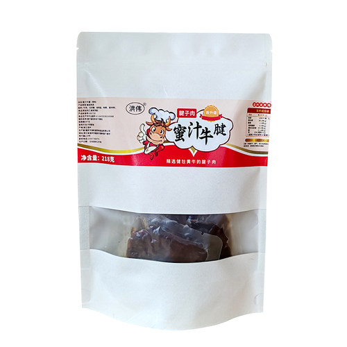 洪伟蜜汁牛肉腱子肉温州特产湖岭牛肉干真空独立小包装零食礼盒装 - 图3