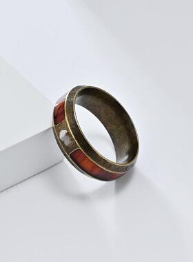 北欧复古做旧维京文字钛钢戒指男士个性欧美时尚生命树不锈钢手饰