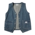 MRGGR mùa thu nam mới vest denim lỏng dụng cụ bỏ túi vest retro cũ áo khoác thủy triều - Dệt kim Vest Dệt kim Vest