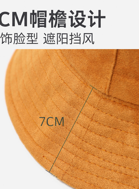 冬季保暖羊羔绒渔夫帽可折叠