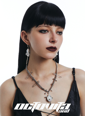 OCTOVITA朋克珍珠银白锁骨链