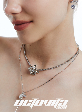 OCTOVITA华尔兹锆钻珍珠锁骨链