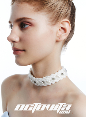 OCTO VITA原创设计choker 捕梦网白色水钻party舞台造型个性项圈