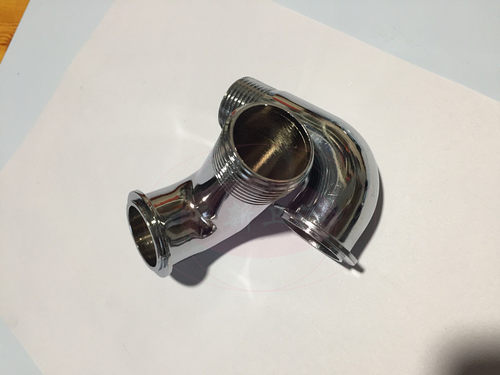 大便冲水阀弯头全铜不锈钢蹲便器厕所手按脚踏入墙冲洗阀进水弯头 - 图0
