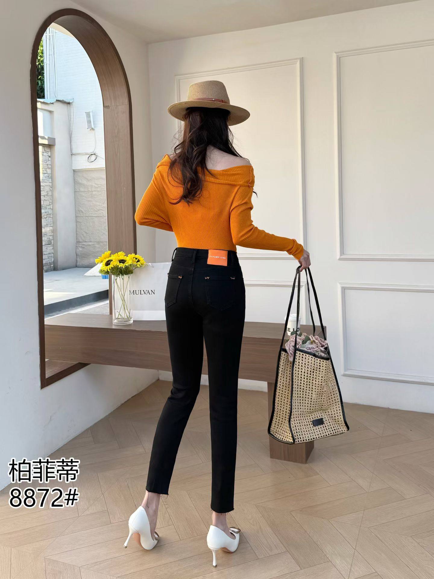 柏菲蒂8872春加大码小脚牛仔裤女 高腰修身显瘦弹力百搭铅笔裤,淘宝优惠券,粉丝福利购,淘宝优惠卷