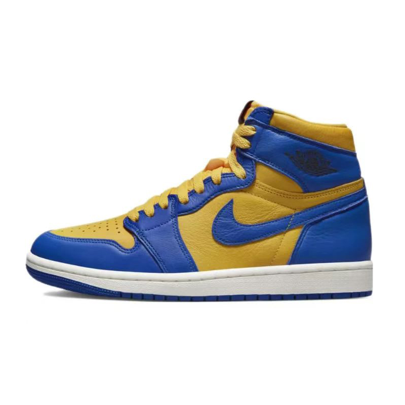 Nike Air Jordan1 High AJ1 蓝黄色 男女高帮复古板鞋 FD2596-700 - 图3